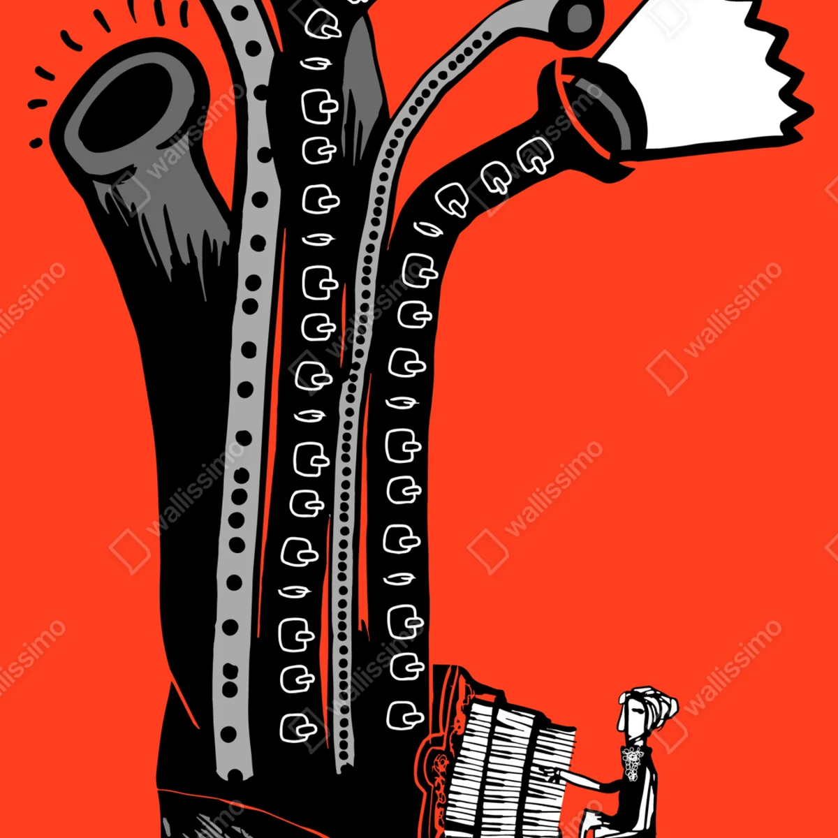 Poster surrealistisches klavierschuh-motiv Poster surrealistisches klavierschuh-motiv