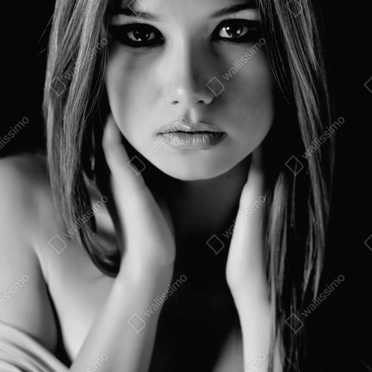 Türaufkleber intimes monochromes porträt • Türaufkleber bei Wallnifity® Türaufkleber intimes monochromes porträt • Türaufkleber bei Wallnifity®