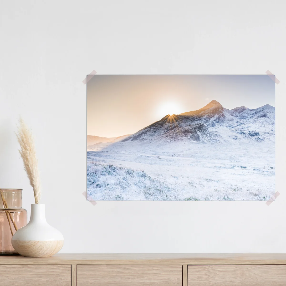 Poster verschneiter sonnenaufgang über Cuillin Hills • Poster bei Wallnifity® Poster verschneiter sonnenaufgang über Cuillin Hills • Poster bei Wallnifity®