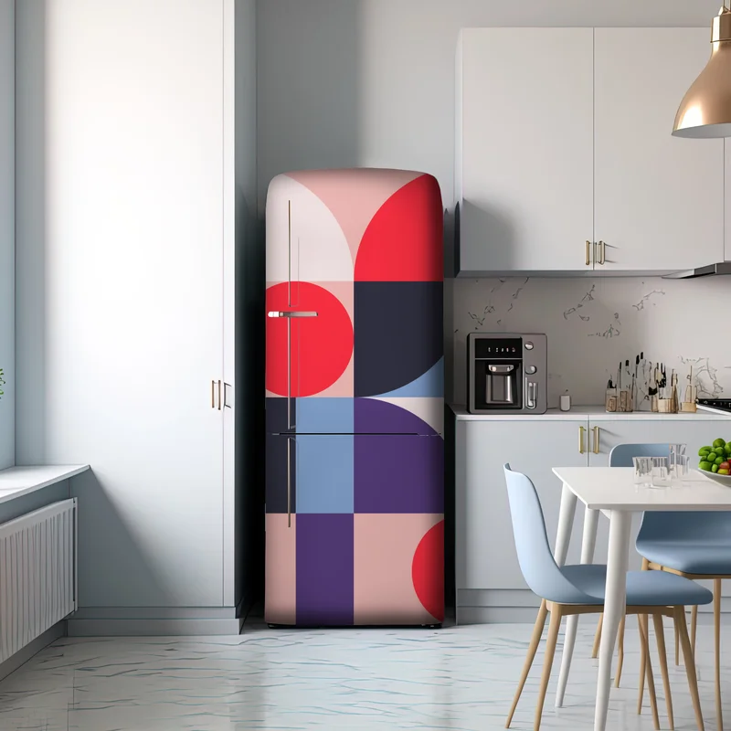 Kühlschrankaufkleber geometrische pastellkomposition