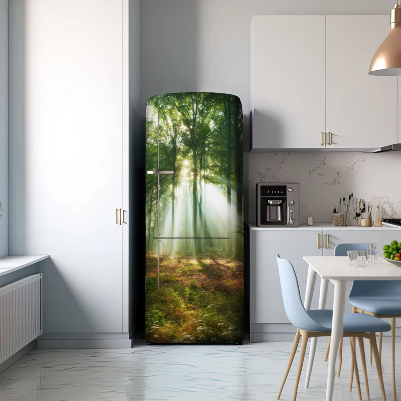 Kühlschrankaufkleber morgendliches licht im wald Kühlschrankaufkleber morgendliches licht im wald