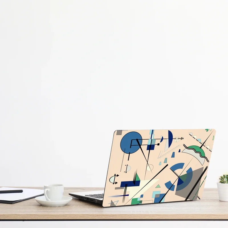 Laptop-Aufkleber geometrische pastellkomposition
