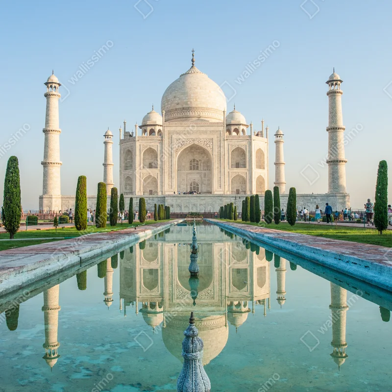 Schrankaufkleber Taj Mahal spiegelung im morgendlichen licht Schrankaufkleber Taj Mahal spiegelung im morgendlichen licht