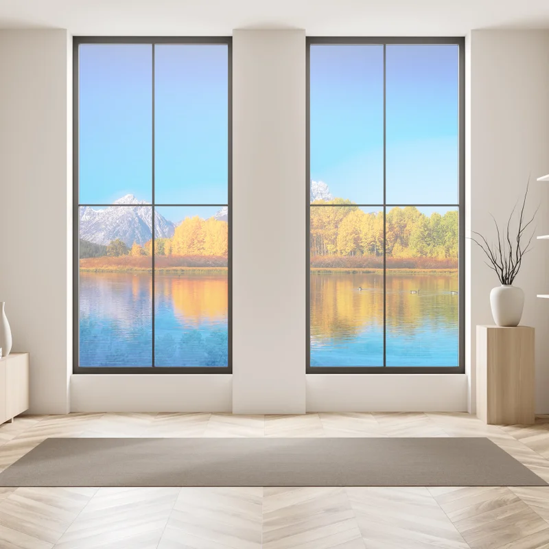 Fensteraufkleber herbstliche berge und seenlandschaft