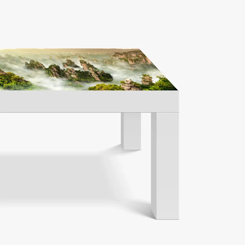 Tischaufkleber und Schreibtischaufkleber neblige säulen von Zhangjiajie