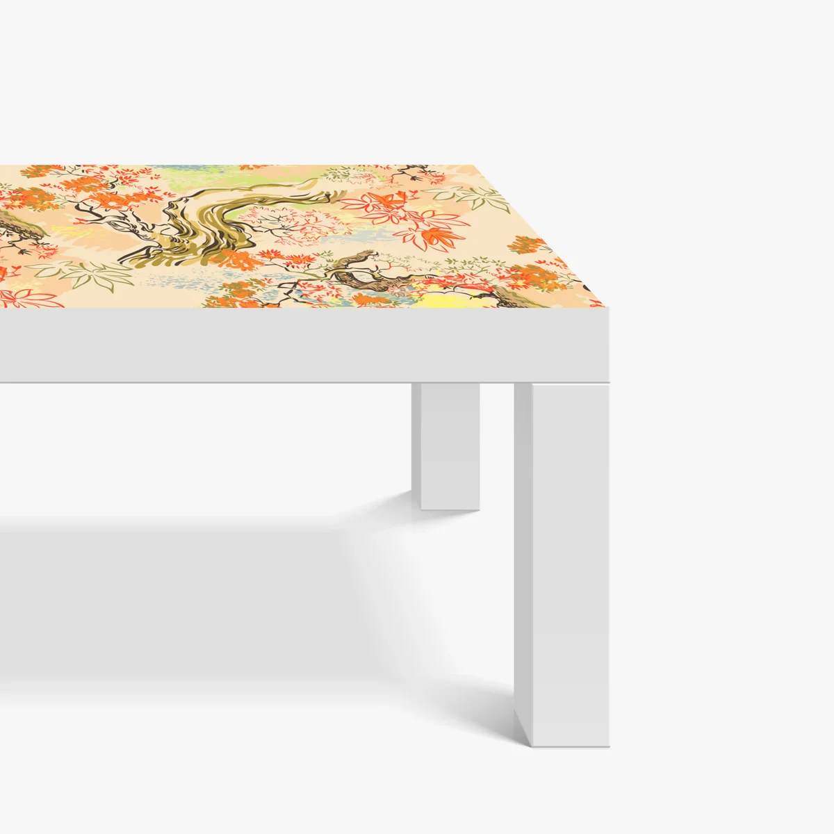 Tischaufkleber und Schreibtischaufkleber orientalisches baummuster mit blättern Tischaufkleber und Schreibtischaufkleber orientalisches baummuster mit blättern