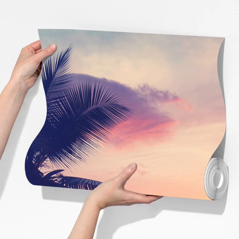 Fototapete tropischer pastellsonnenuntergang am meer Fototapete tropischer pastellsonnenuntergang am meer