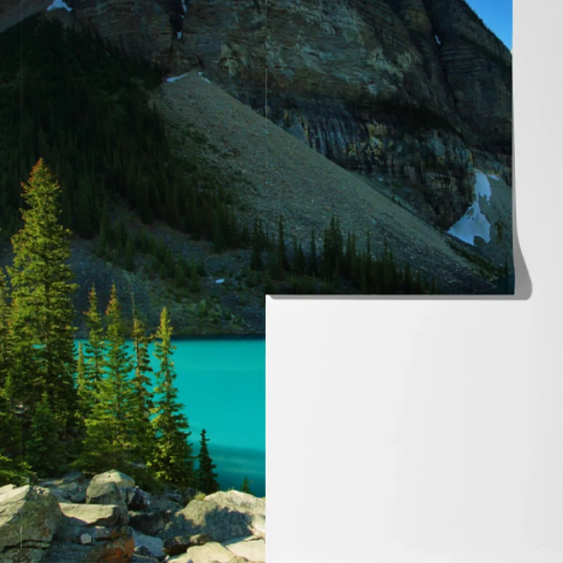 Fototapete ruhiger türkisfarbener bergsee Fototapete ruhiger türkisfarbener bergsee