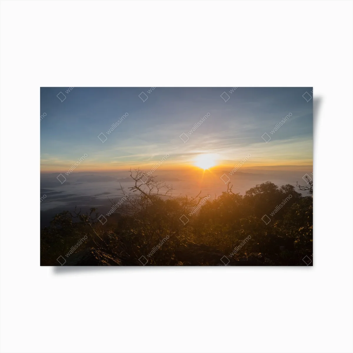 Poster Morgennebel am tropischen Gebirge • Poster bei Wallnifity® Poster Morgennebel am tropischen Gebirge • Poster bei Wallnifity®