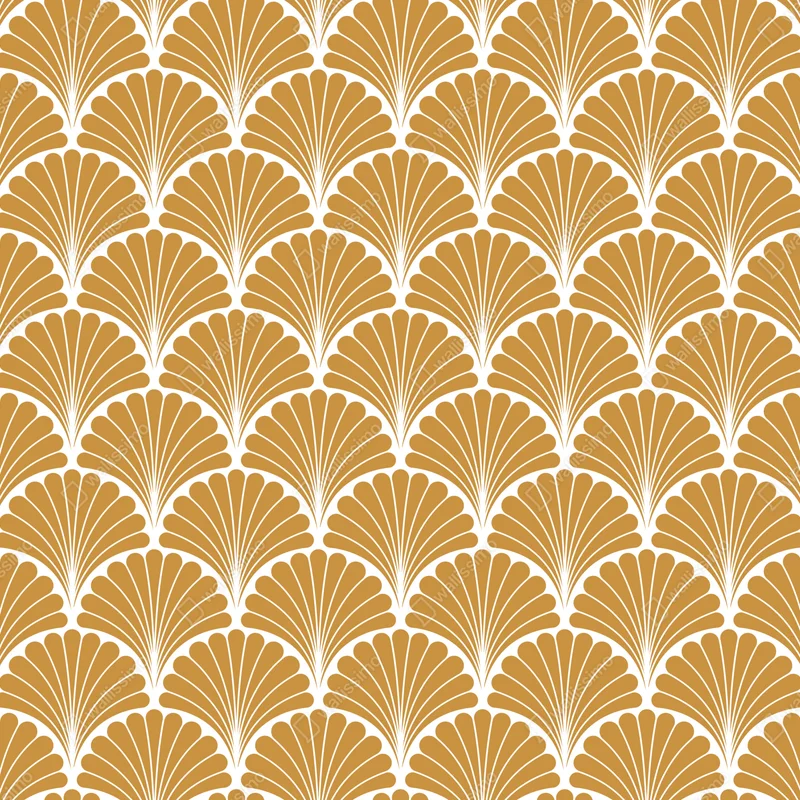 Türaufkleber goldenes fächermuster im art-deco-stil Türaufkleber goldenes fächermuster im art-deco-stil
