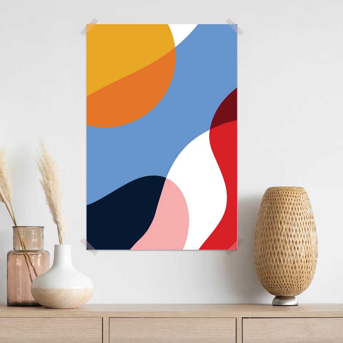 Poster kühne geometrische farbkomposition • Poster bei Wallnifity® Poster kühne geometrische farbkomposition • Poster bei Wallnifity®