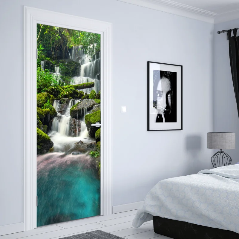 Türaufkleber ruhiger wasserfall in Phu Tub Berk, Thailand Türaufkleber ruhiger wasserfall in Phu Tub Berk, Thailand