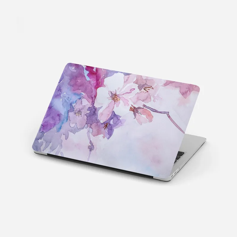 Laptop-Aufkleber zarte aquarellblumen