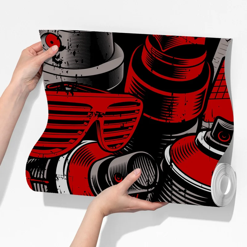 Fototapete urbanes graffiti hip hop collage Fototapete urbanes graffiti hip hop collage