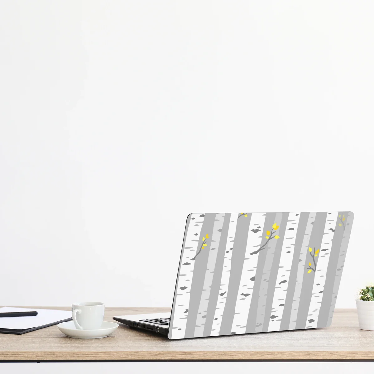 Laptop-Aufkleber skandinavischer birkenwald Laptop-Aufkleber skandinavischer birkenwald
