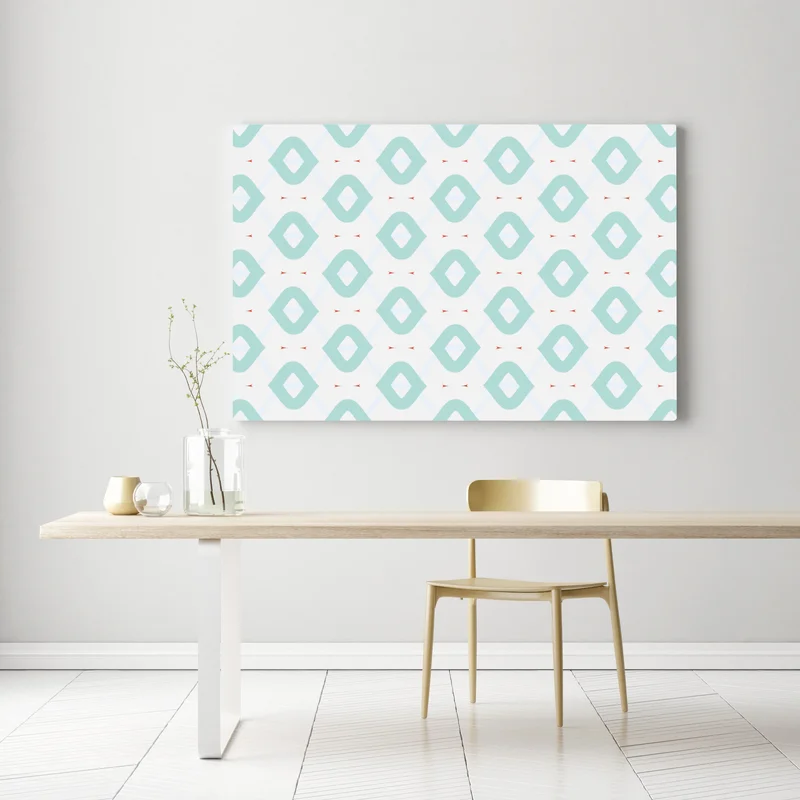 Leinwandbild türkis geometrisches rautenmuster • Leinwandbilder bei Wallnifity® Leinwandbild türkis geometrisches rautenmuster • Leinwandbilder bei Wallnifity®