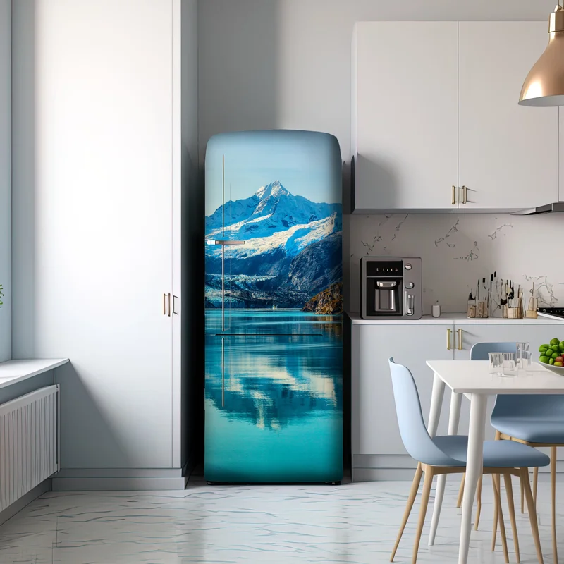 Kühlschrankaufkleber ruhiger türkisfarbener bergsee Kühlschrankaufkleber ruhiger türkisfarbener bergsee