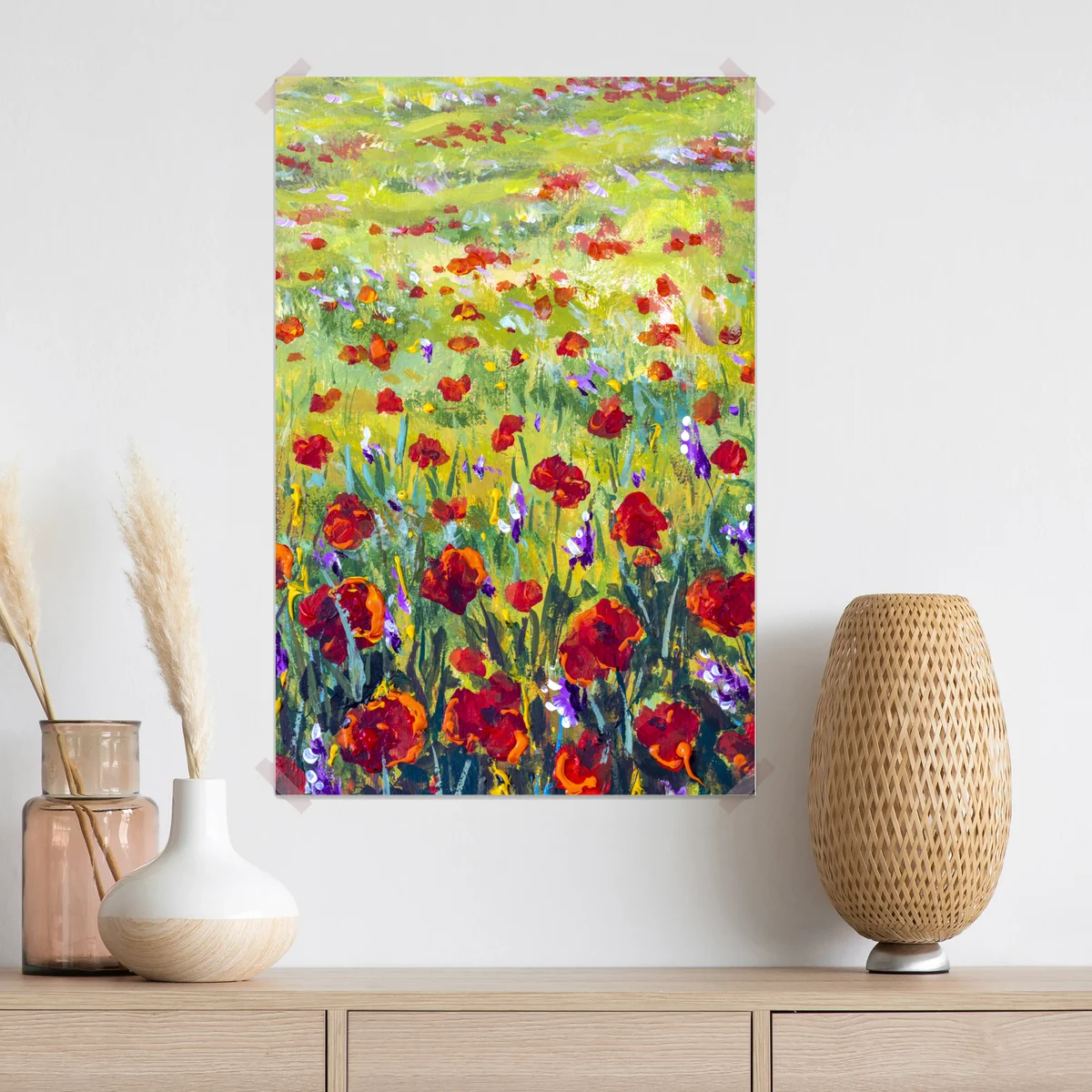 Poster impressionistische mohnwiese Poster impressionistische mohnwiese