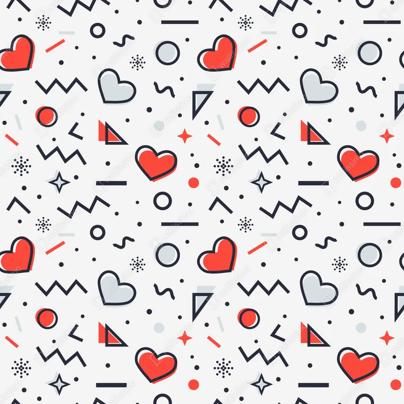 Tischaufkleber und Schreibtischaufkleber verspieltes herzenmuster auf weißem hintergrund Tischaufkleber und Schreibtischaufkleber verspieltes herzenmuster auf weißem hintergrund