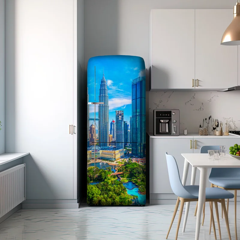 Kühlschrankaufkleber Kuala Lumpur skyline mit den Petronas Towers