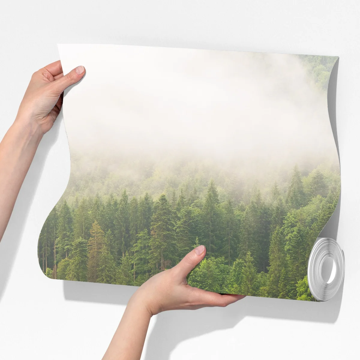 Fototapeta mglisty widok jeziora z drewnianym pomostem Fototapeta mglisty widok jeziora z drewnianym pomostem