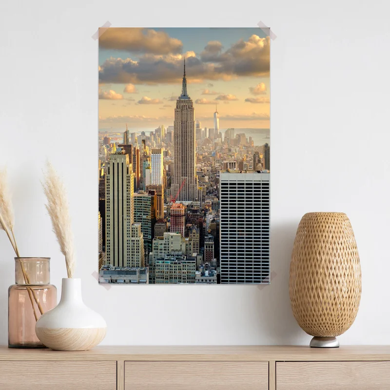 Poster New York skyline bei sonnenuntergang Poster New York skyline bei sonnenuntergang