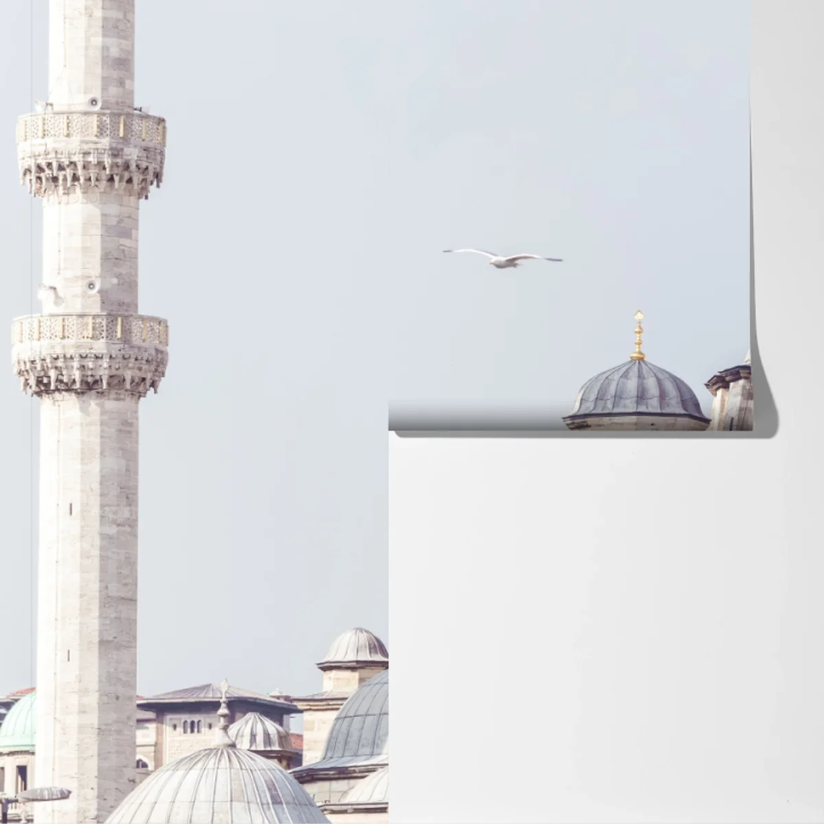 Fototapete Istanbul moschee kupeln im sanften licht Fototapete Istanbul moschee kupeln im sanften licht