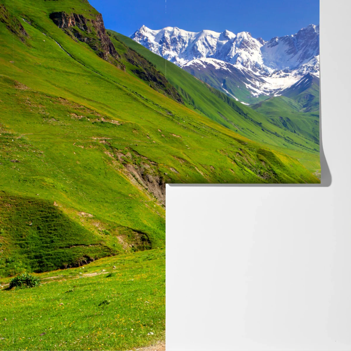 Fototapete majestätischer blick auf Shkhara von Ushguli Fototapete majestätischer blick auf Shkhara von Ushguli