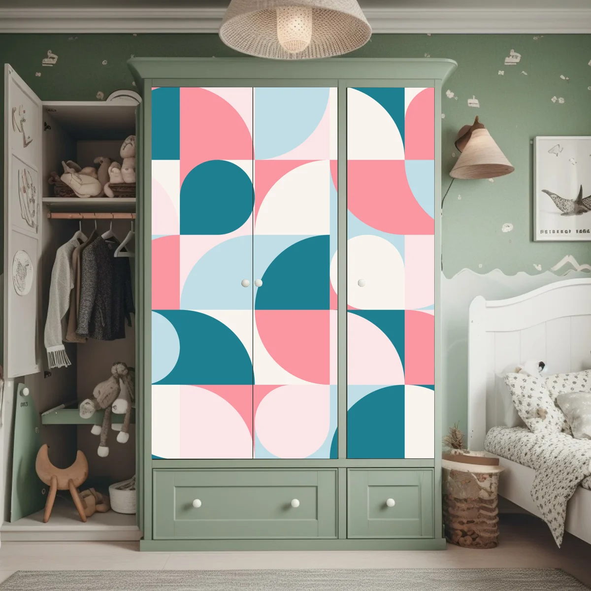 Schrankaufkleber pastell geometrische mosaik Schrankaufkleber pastell geometrische mosaik