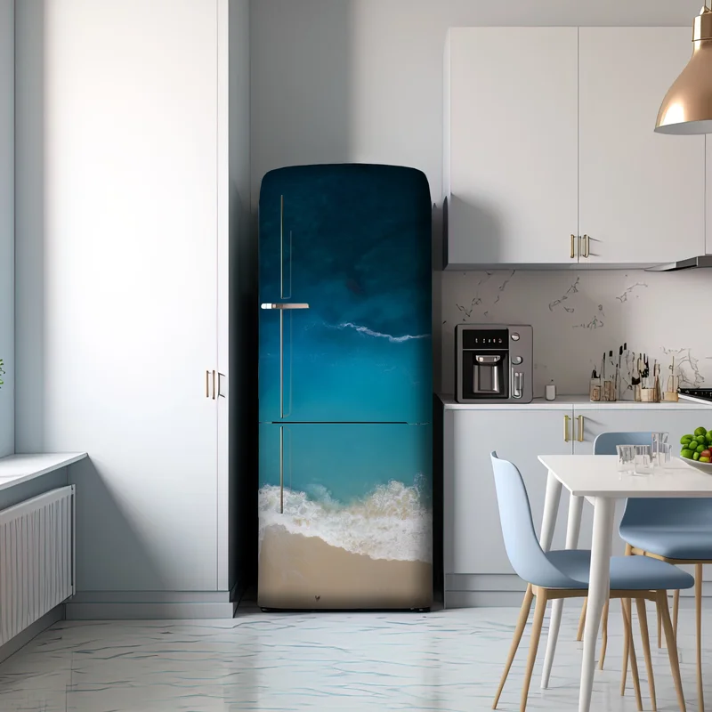 Kühlschrankaufkleber luftaufnahme der türkisfarbenen küste von Nusa Penida Kühlschrankaufkleber luftaufnahme der türkisfarbenen küste von Nusa Penida