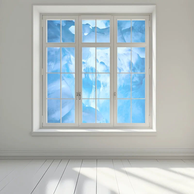 Fensteraufkleber ätherische blaue eishöhle Fensteraufkleber ätherische blaue eishöhle