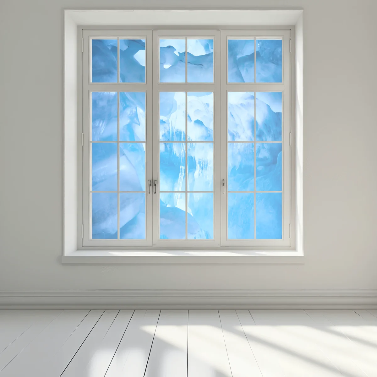 Fensteraufkleber ätherische blaue eishöhle Fensteraufkleber ätherische blaue eishöhle