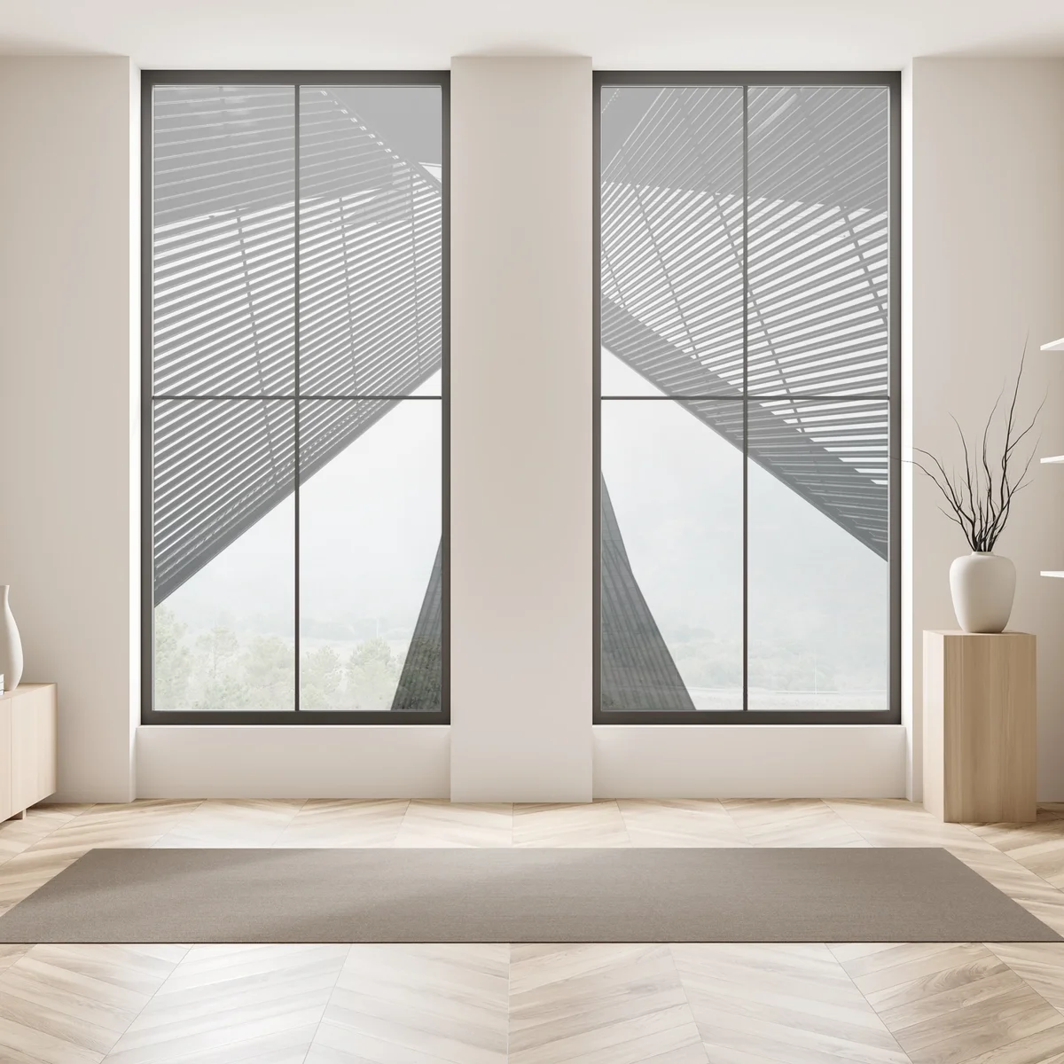 Fensteraufkleber Melbourne architektur in monochrom Fensteraufkleber Melbourne architektur in monochrom