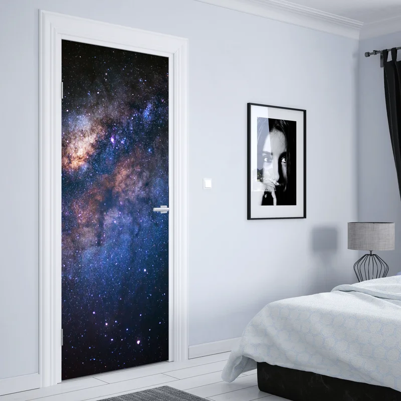 Türaufkleber milchstraße galaxie nachthimmel