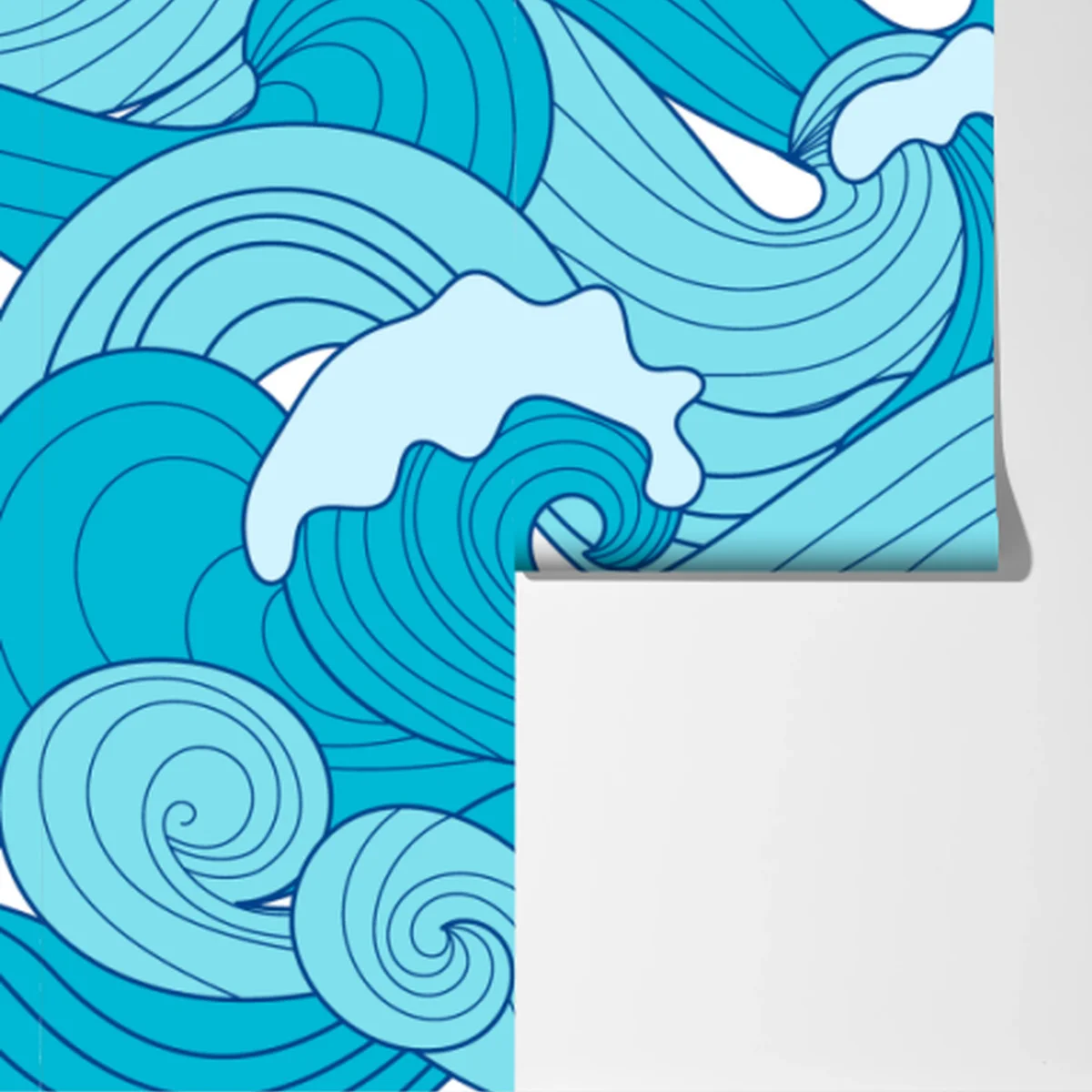 Fototapete blaue ozeanwellen illustration Fototapete blaue ozeanwellen illustration