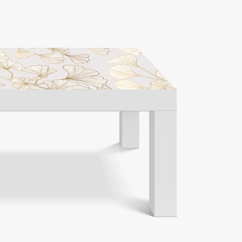 Tischaufkleber und Schreibtischaufkleber feines goldenes ginkgo-blätter muster Tischaufkleber und Schreibtischaufkleber feines goldenes ginkgo-blätter muster