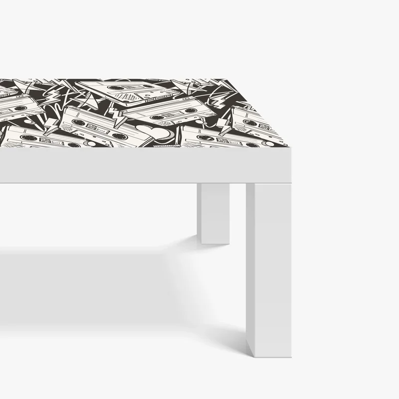 Tischaufkleber und Schreibtischaufkleber vintage kassettenmuster Tischaufkleber und Schreibtischaufkleber vintage kassettenmuster