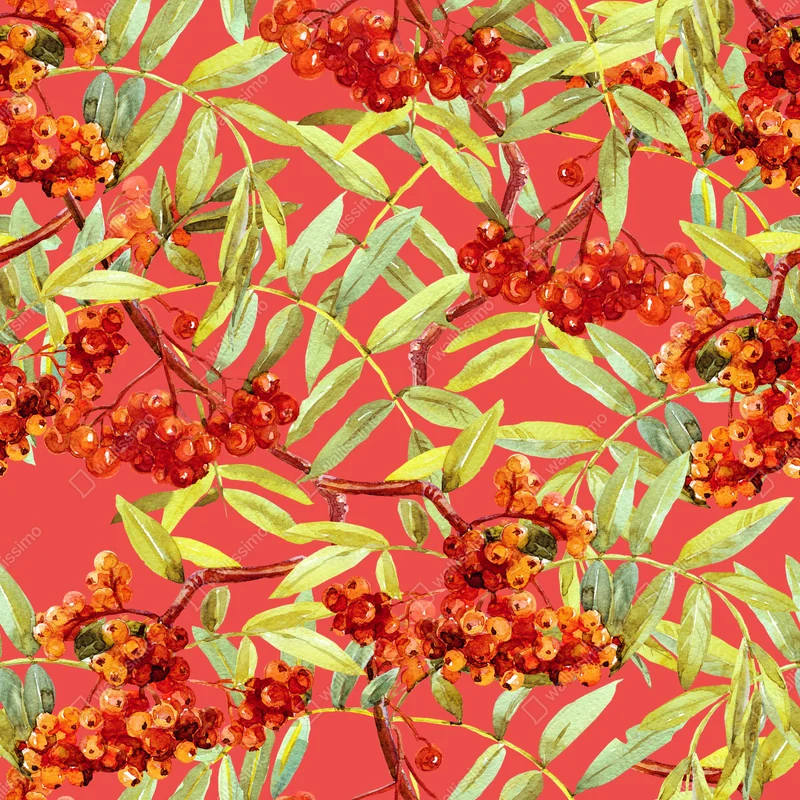 Tischaufkleber und Schreibtischaufkleber aquarellmuster mit vogelbeeren Tischaufkleber und Schreibtischaufkleber aquarellmuster mit vogelbeeren