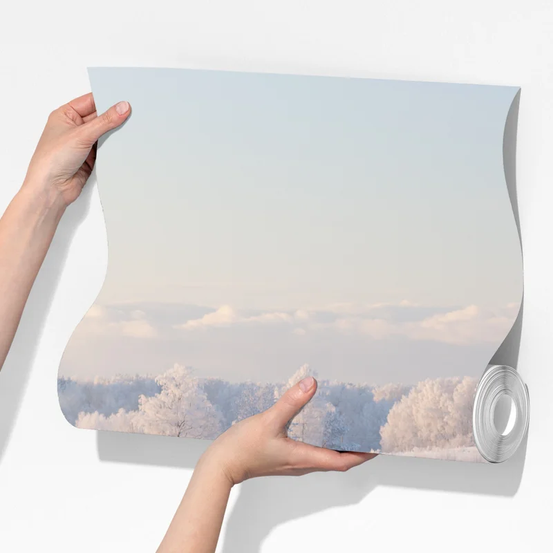 Fototapete wiese mit reif im morgenlicht Fototapete wiese mit reif im morgenlicht