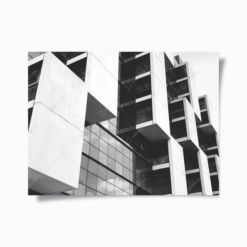 Poster geometrische moderne architektur in monochrom • Poster bei Wallnifity® Poster geometrische moderne architektur in monochrom • Poster bei Wallnifity®