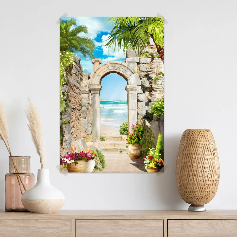 Poster sonniger bogen zum meer Poster sonniger bogen zum meer