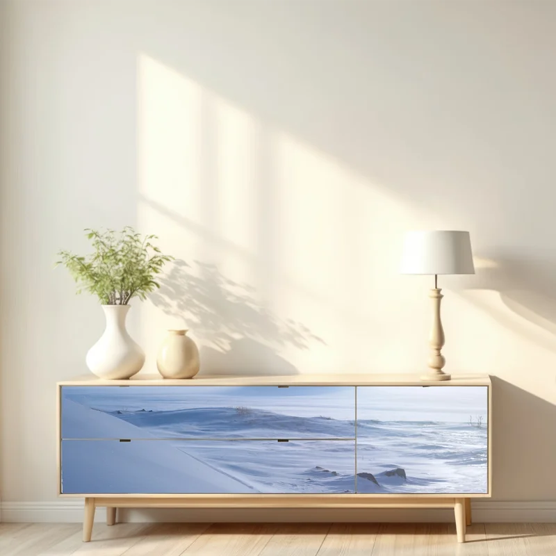 Repositionierbarer Aufkleber arktische ruhe in Tschukotka