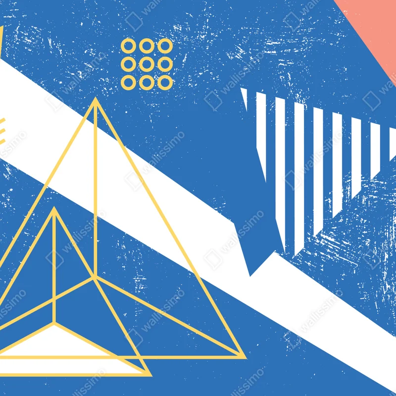 Poster geometrische abstraktion in blau Poster geometrische abstraktion in blau