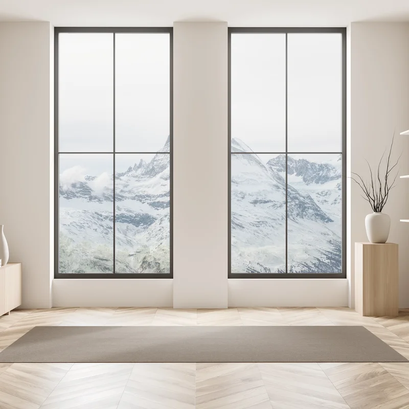 Fensteraufkleber majestätischer schneebedeckter berggipfel