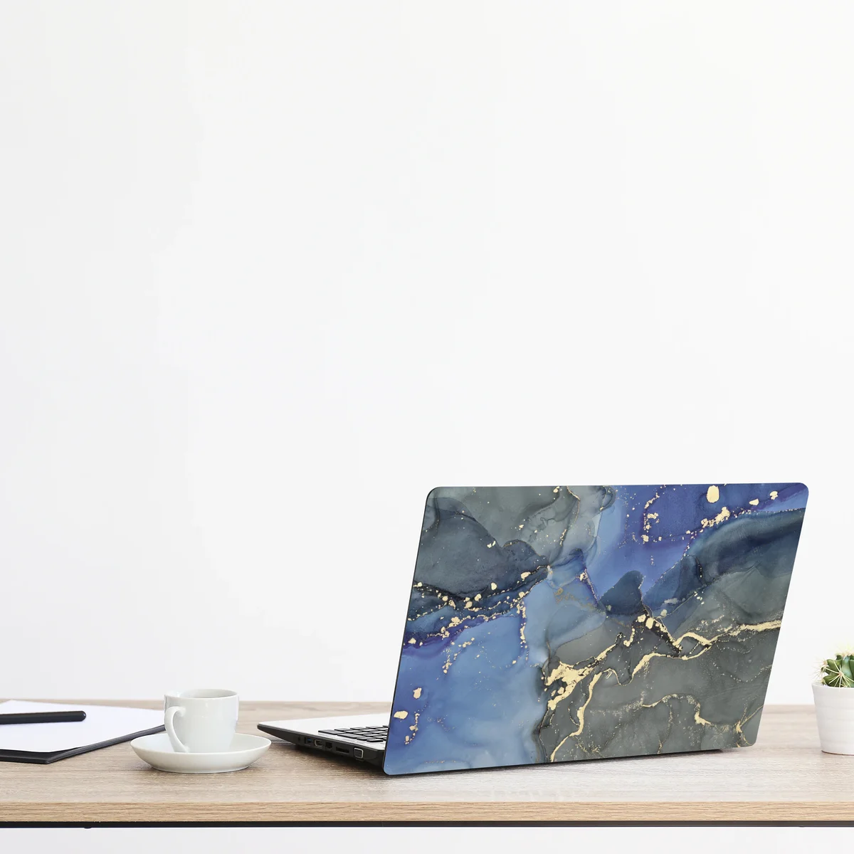 Laptop-Aufkleber luxuriöse blau-goldene abstraktion Laptop-Aufkleber luxuriöse blau-goldene abstraktion