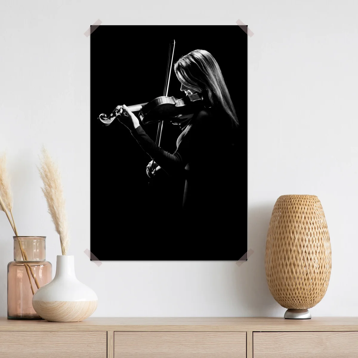 Poster elegante geigerin silhouette Poster elegante geigerin silhouette