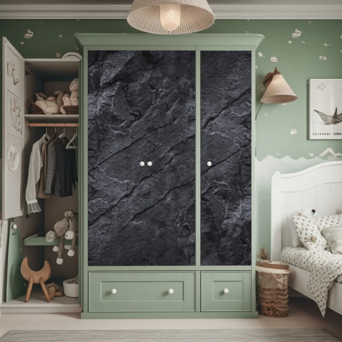 Schrankaufkleber dunkle steintextur Schrankaufkleber dunkle steintextur