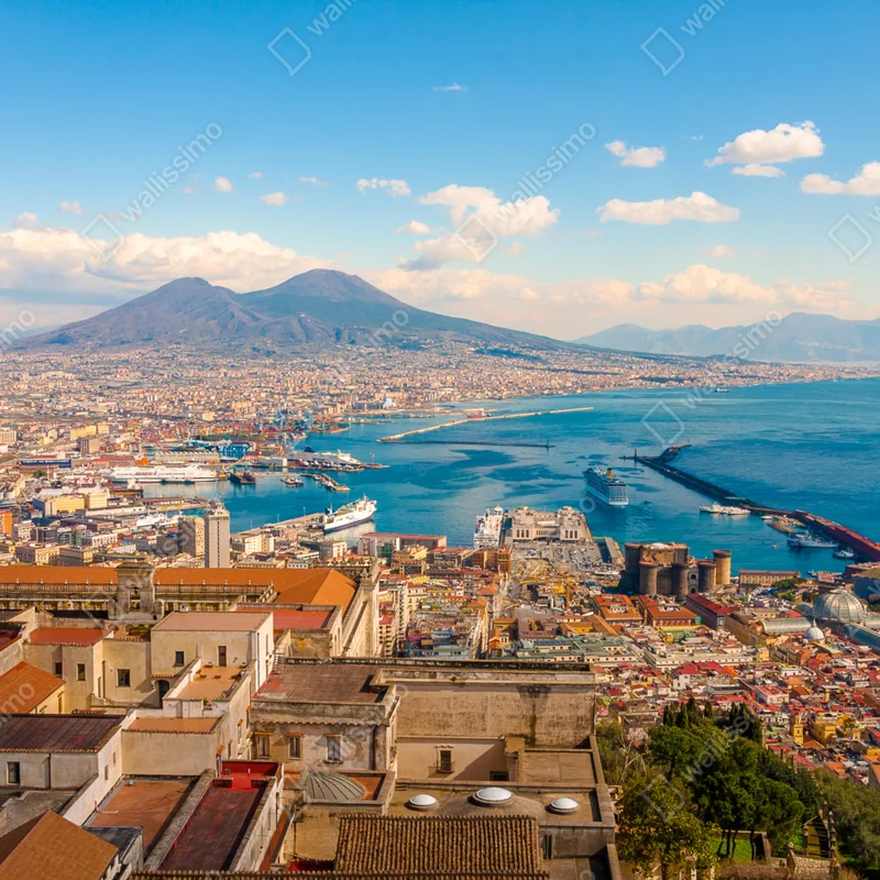 Repositionierbarer Aufkleber panorama von Neapel mit dem Vesuv Repositionierbarer Aufkleber panorama von Neapel mit dem Vesuv