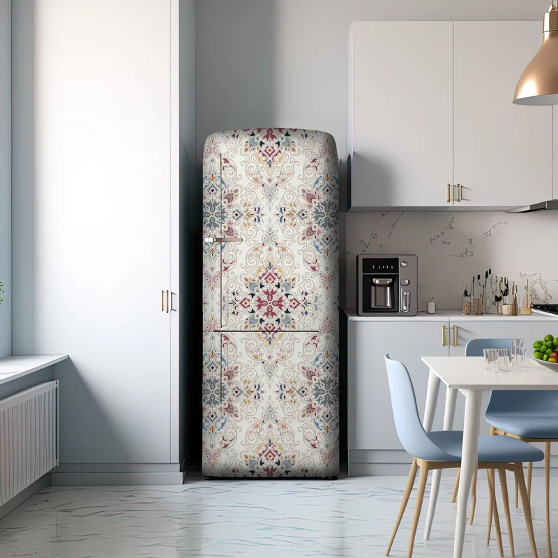 Kühlschrankaufkleber ornamentales vintage-damastmuster