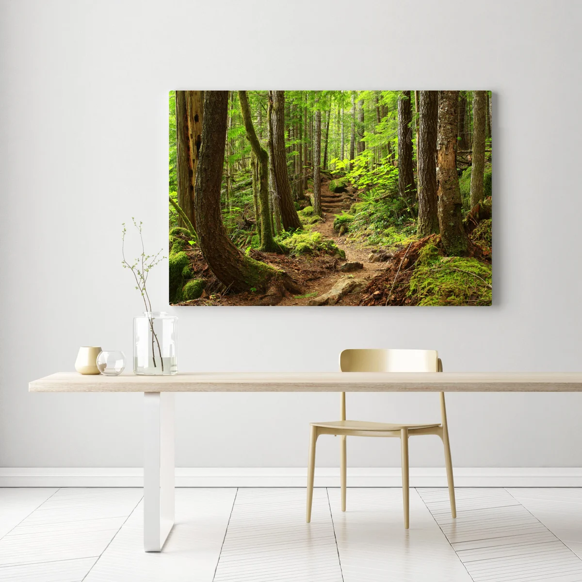 Leinwandbild moosiger waldpfad Leinwandbild moosiger waldpfad